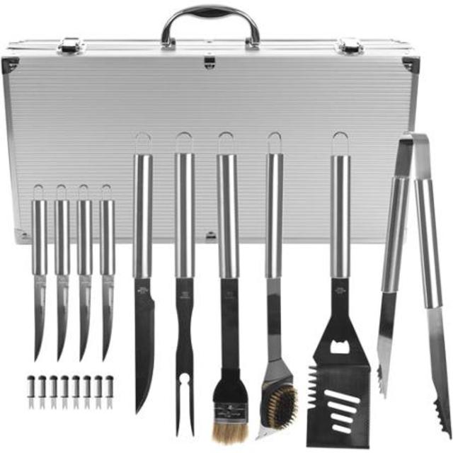 Classic Cuisine 19-Piece Heavy-Duty BBQ Set with Case