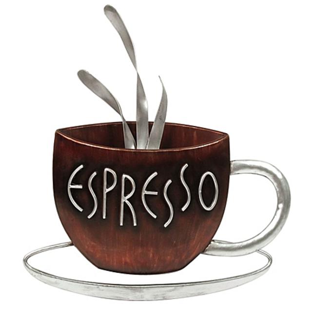 Espresso Metal Plaque