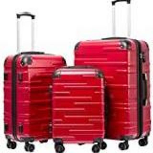 COOLIFE Luggage 3 Piece Set Suitcase Spinner Hardshell Lightweight TSA Lock 4 Piece Set