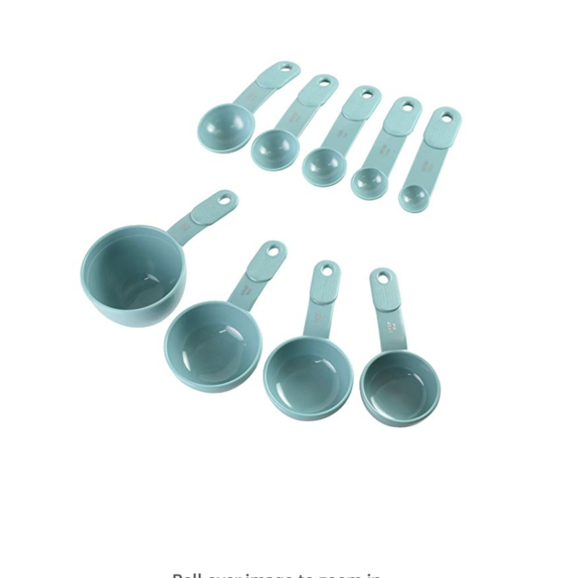 KitchenAid 9-Piece Measuring Cup and Spoon Set, Aqua Sky