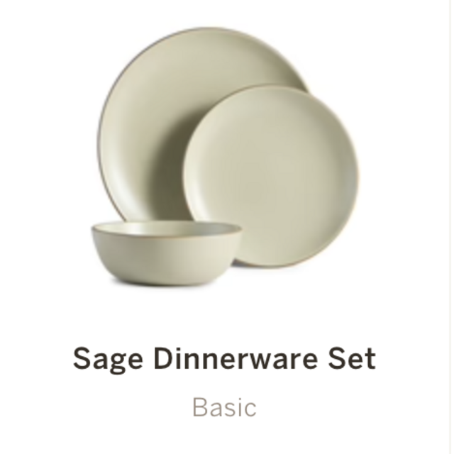 Sage Basic Dinnerware Set