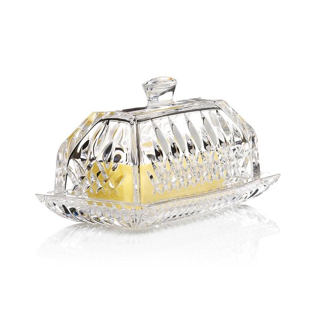 Waterford Crystal "Lismore" Covered Butter Dish