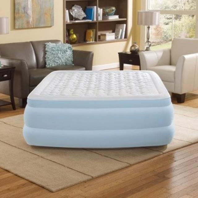 Luxurious 18" Rasied Queen Air Bed Mattress with Built-in Pump and Carry bag