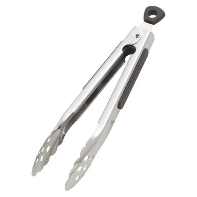 KitchenAid® 8" Stainless Steel Gourmet Tongs - Silver product details page