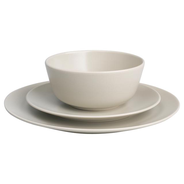 18-piece dinnerware set, beige