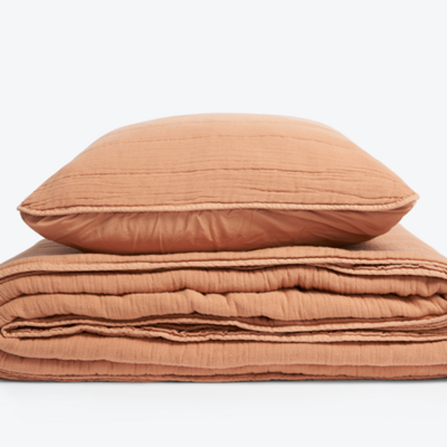 Morrow Soft Goods COTTON GAUZE QUILT SET Color: Apricot