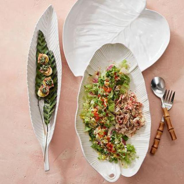 COCONUT LEAF MELAMINE PLATTER