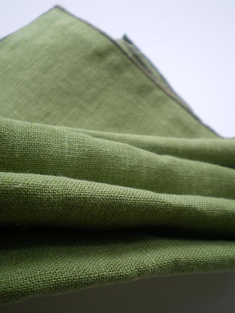 6-14 inch Green Linen Napkins