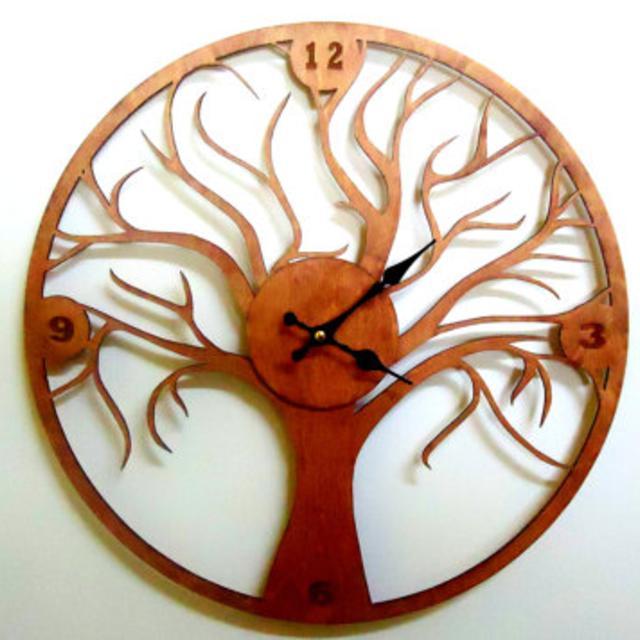 Engraved Tree Wall Clock