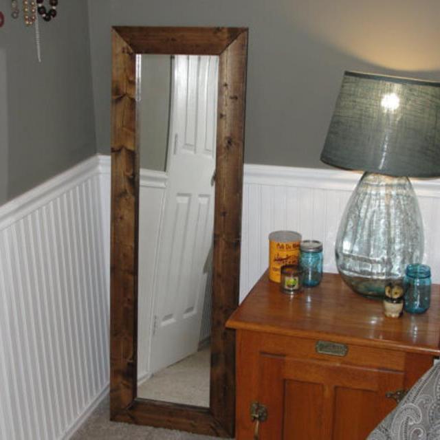 Wood Framed Full-Length Mirror