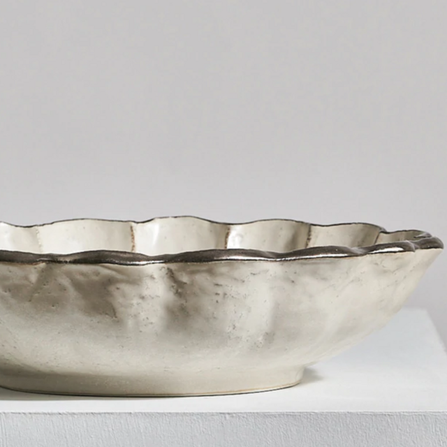 Kohyo Rinka Wide Rim Ghin Serving Bowl