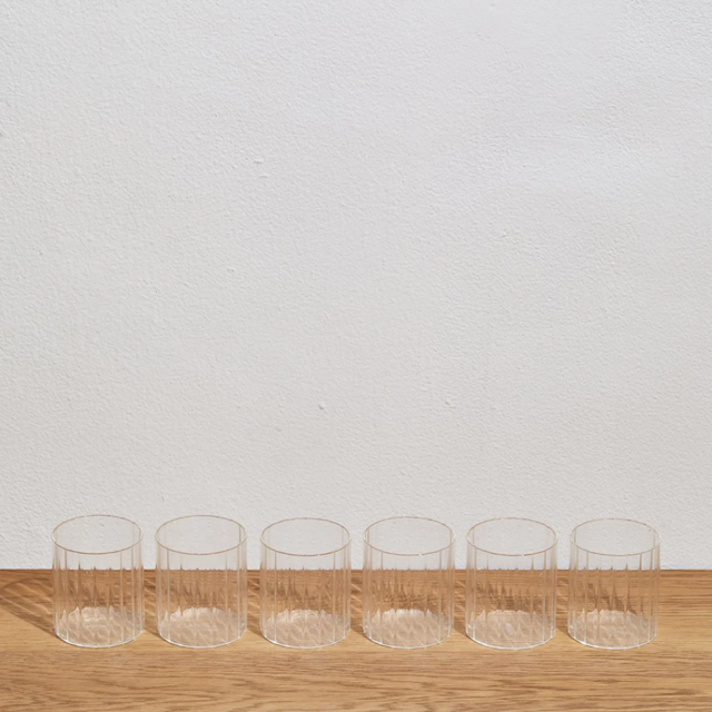 Bitossi Home Romantic Glass Tumblers in Clear (Set of Six)