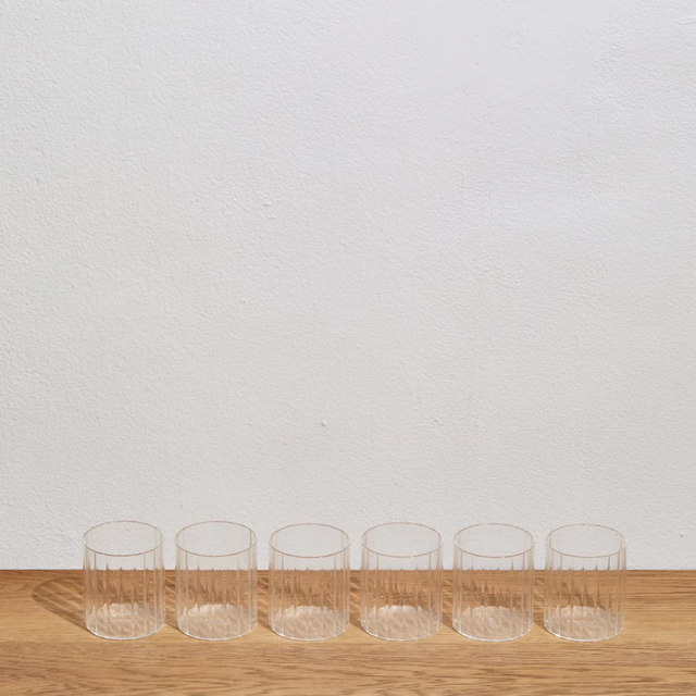 Bitossi Home Romantic Glass Tumblers in Clear (Set of Six)
