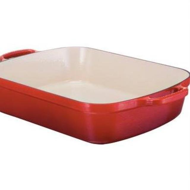 Cast Iron, Enamel Coated Roasting Pan