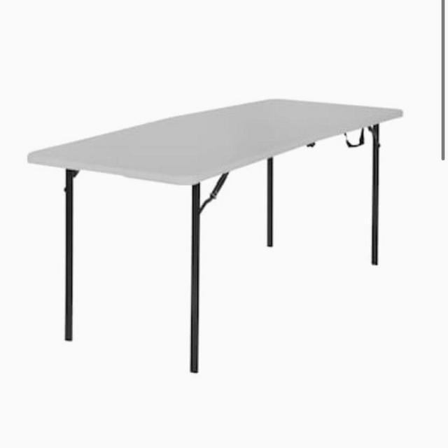 Cosco 24-in x 48-in Indoor Rectangle Resin Gray Folding Table