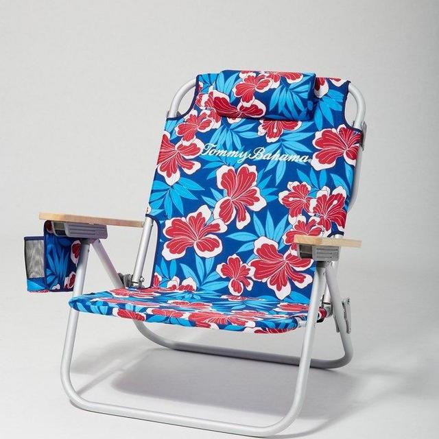 Hello Hibiscus Deluxe Backpack Beach Chair