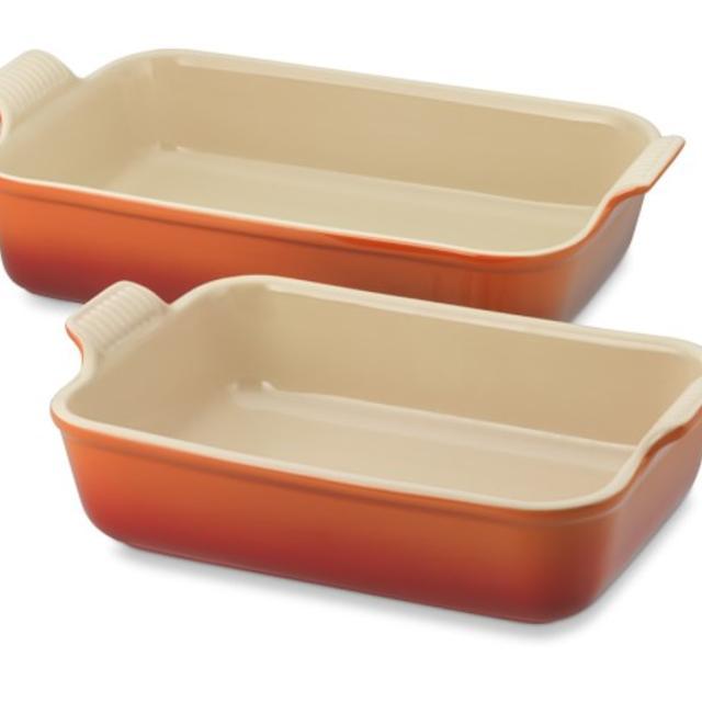 Le Creuset Heritage Stoneware Rectangular Bakers, Set of 2