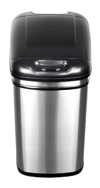 NST Nine Stars DZT-24-1 Infrared Touchless Automatic Motion Sensor Lid Open Trash Can, 6.3-Gallon