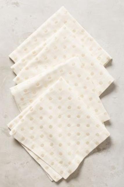 Gold-Dotted Napkin Set