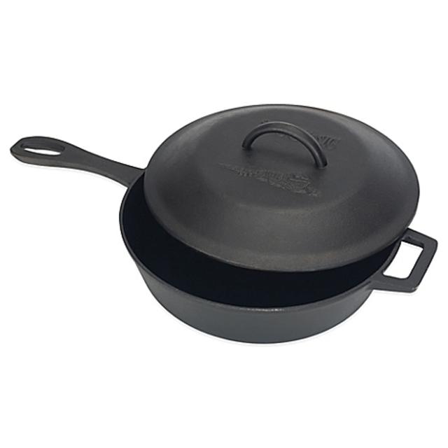 Bayou Classic® 3-Quart Cast Iron Covered Skillet