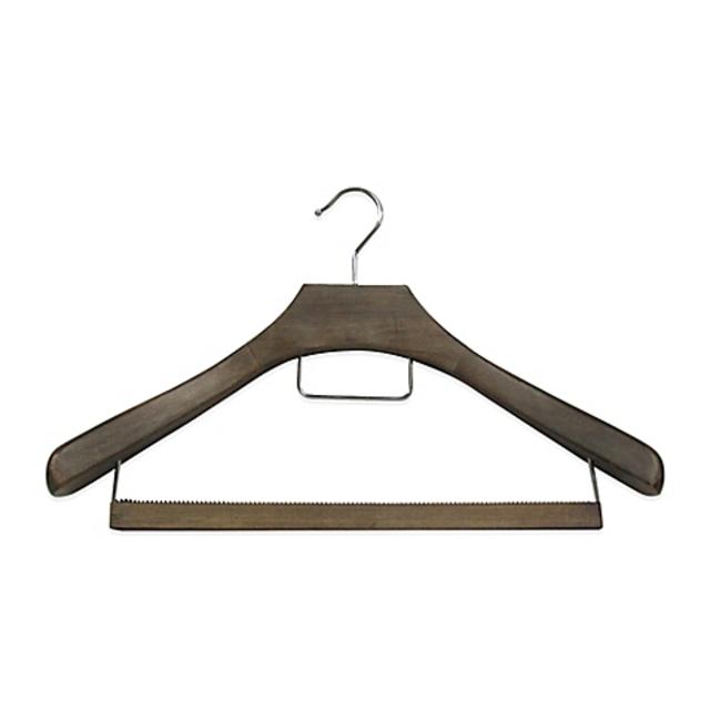 Refined Closet™ Suit Hanger with Non-Slip Wooden Bar in Walnut
