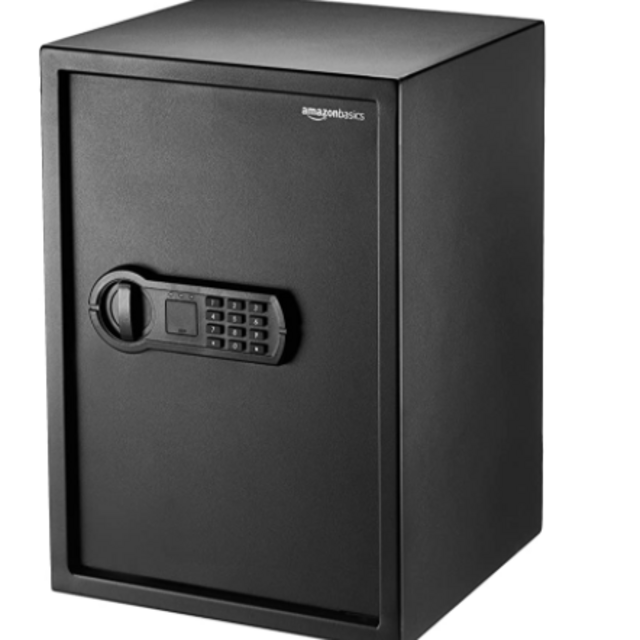 Amazon Basics Steel Home Security Safe with Programmable Keypad, 1.8 cubic feet