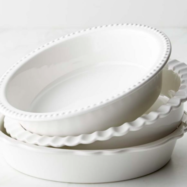 Williams Sonoma Stoneware Pie Dish, Set of 3