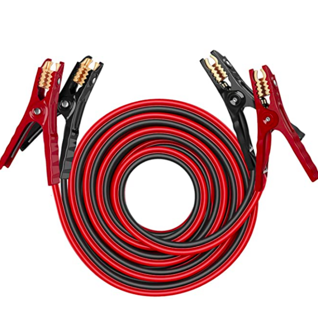 THIKPO G420 Jumper Cables, Heavy Duty Booster Cables with UL-Listed Clamps, 600A Peak Jumper Cables Kit for Car, SUV and Trucks with up to 6-Liter Gasoline and 4-Liter Diesel Engines (4Gauge x 20Ft)