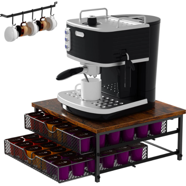 Coffee Pod Drawer/ Organizer for K Cup Storage, Black