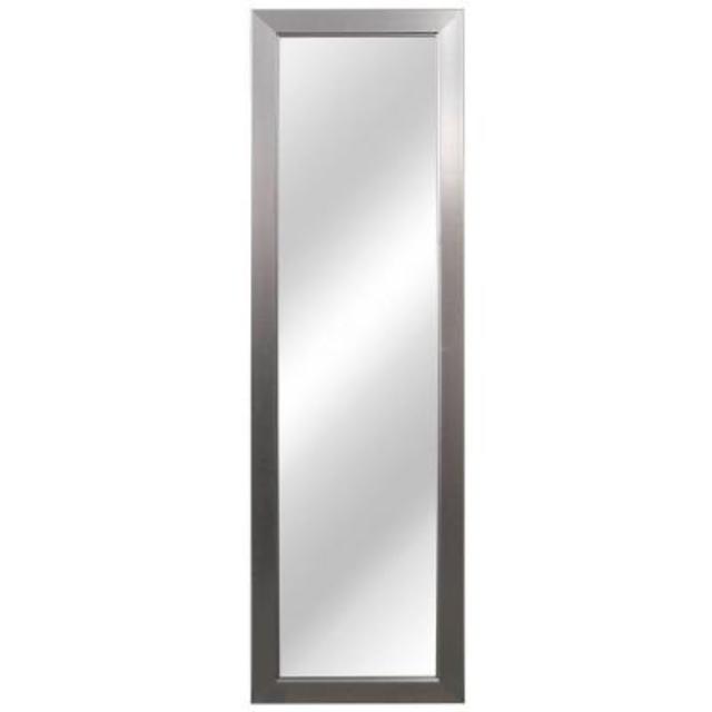 15 in. W x 51 in. L Framed Wall Mirror in Brushed Nickel
