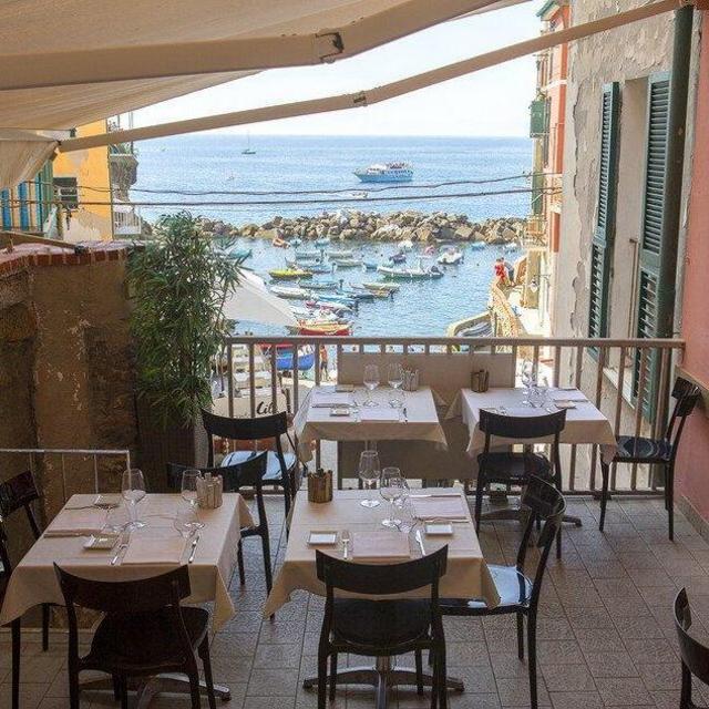 Dinner overlooking the Mediterranean Sea at Rio Bistrot in Riomaggiore