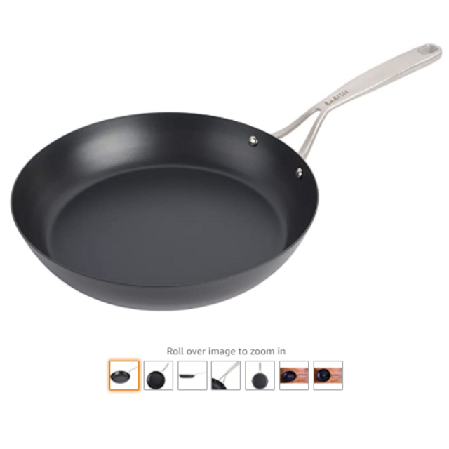 Babish Blue Steel Fry Pan, 12-inch