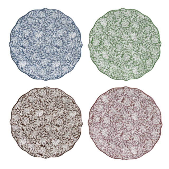 Veronica Beard Bohemian Vine Party Plate Set of 4