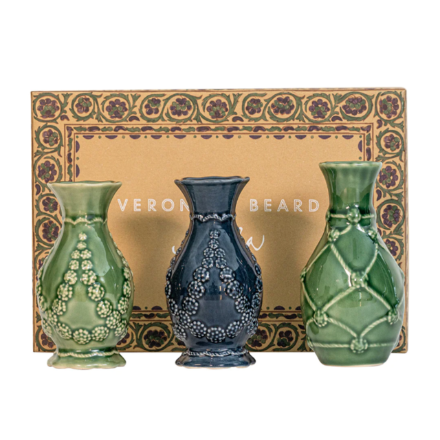Veronica Beard Jardins Du Monde Vases - Green/Blue