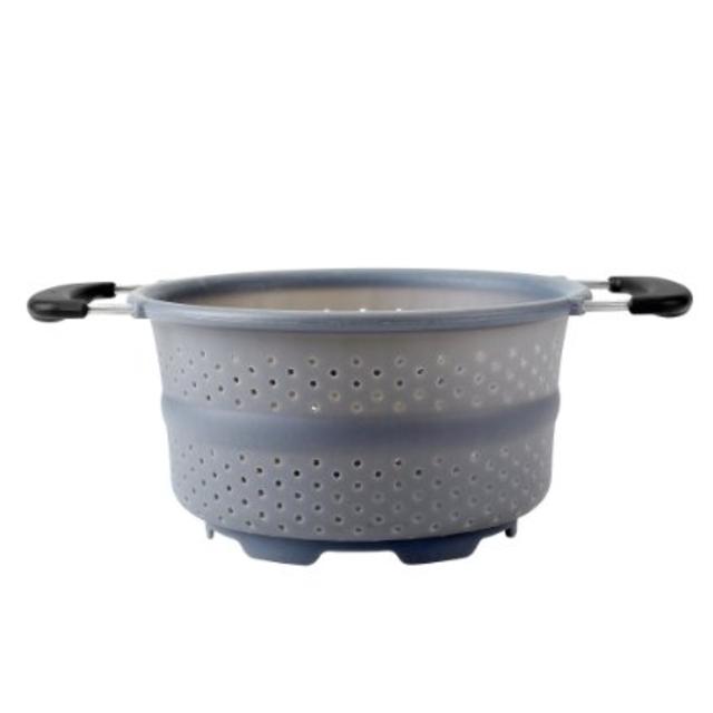 OXO Good Grips Silicone Collapsible Colander with Two Handles, Gray