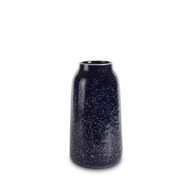 Heath Ceramics Tall Vase in Midnight and Opaque White