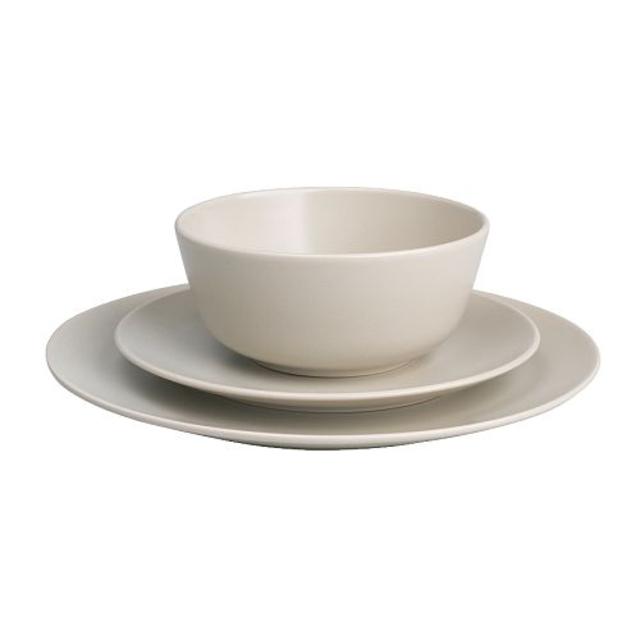 DINERA 18-piece dinnerware set, beige