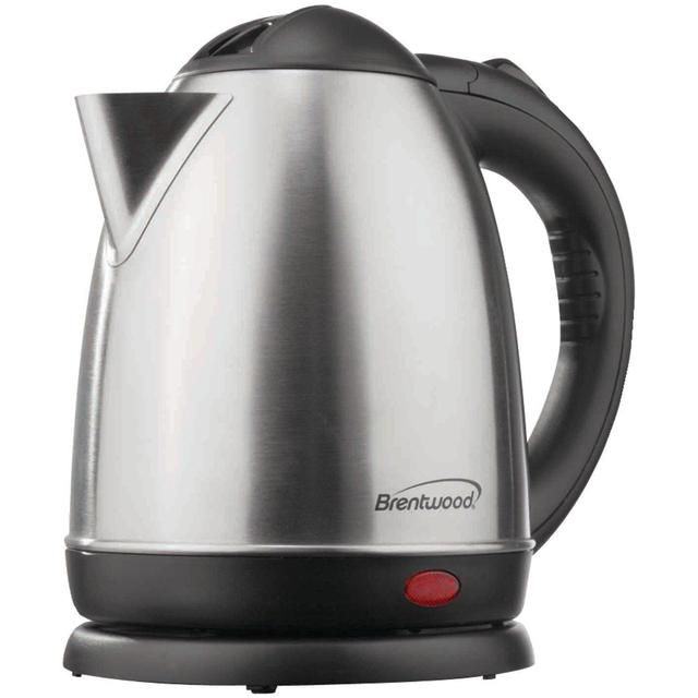 Brentwood KT-1780 Stainless Steel Electric Cordless Tea Kettle, 1.5 L, Silver