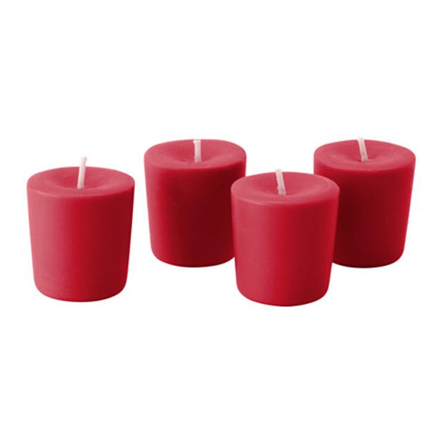 SINNLIG Scented votive candle, Sweet berries, red