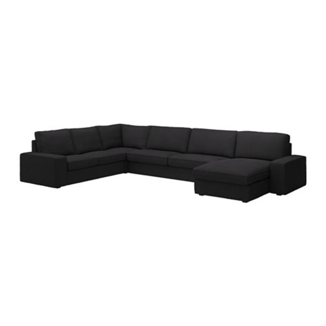 KIVIK Corner sofa 2+3/3+2 and chaise, Dansbo dark gray