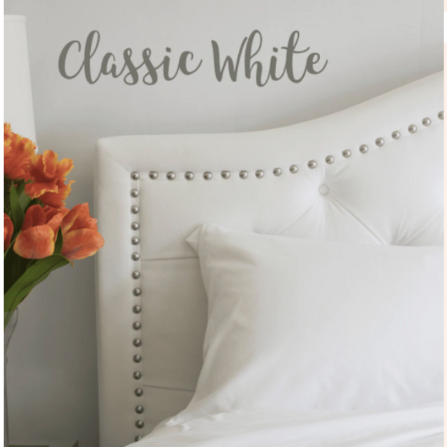 Peach Skin Classic White Sheet Set