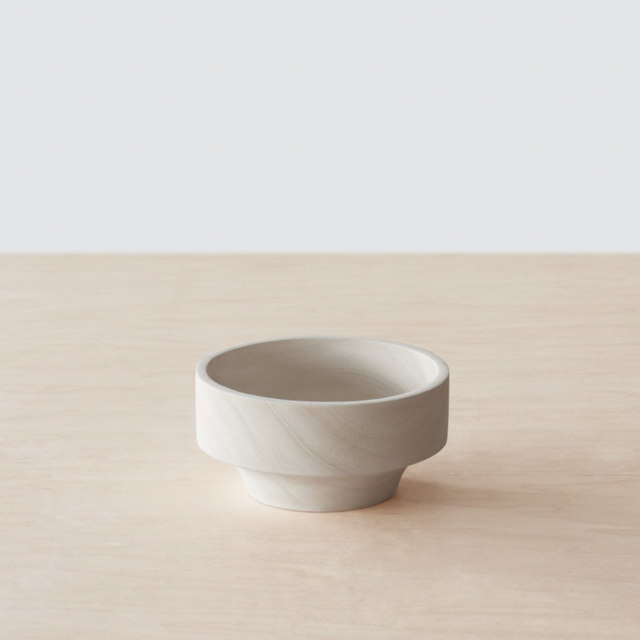 Tikal Wood Serving Bowl in White Teak - Small
