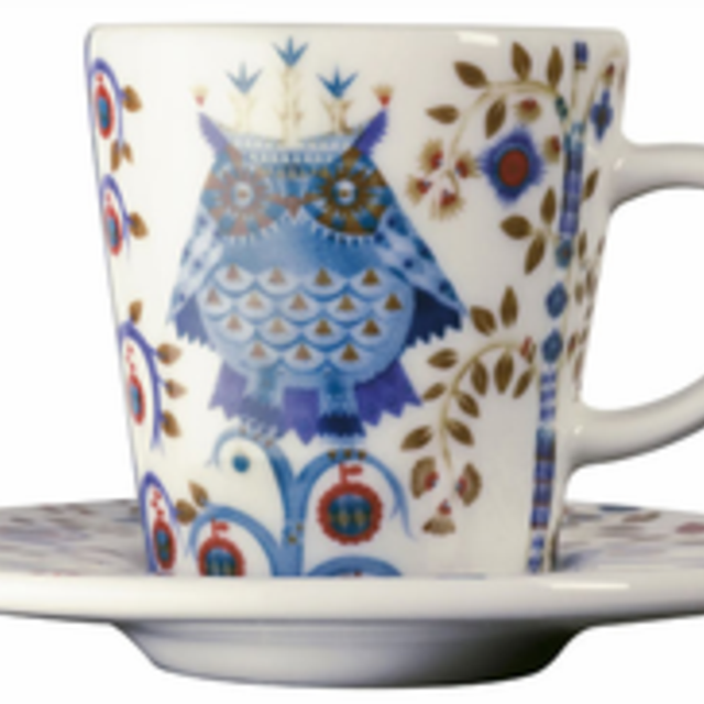 Iittala Taika Espresso cup and saucer (3.25 oz), white