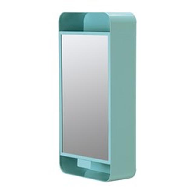 GUNNERN Mirror cabinet with 1 door, blue