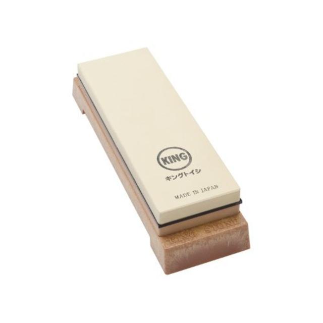 King Two Sided Sharpening Stone with Base - #1000 & #6000