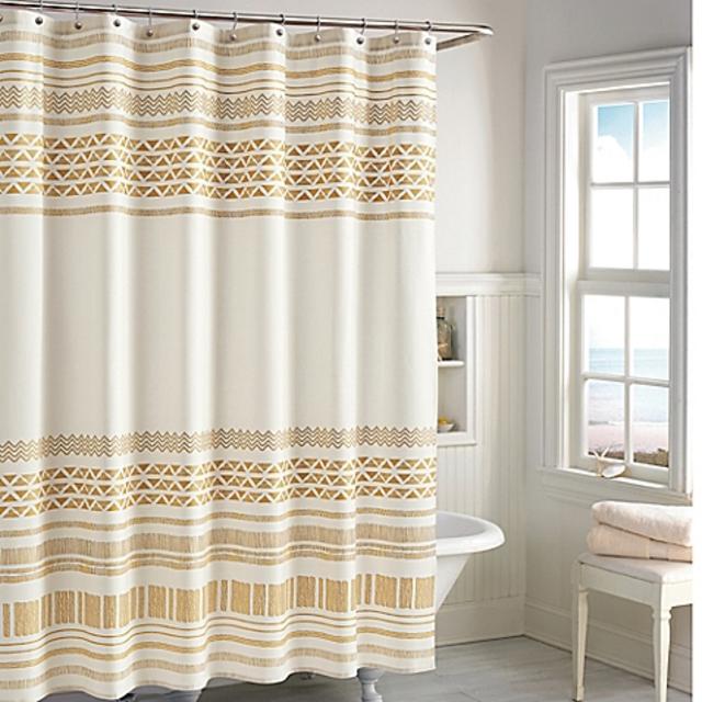 CHF Industries Kalamata Shower Curtain in Gold