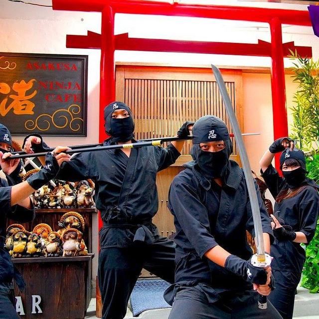 Dinner at a Ninja Cafe & Bar in Tokyo
