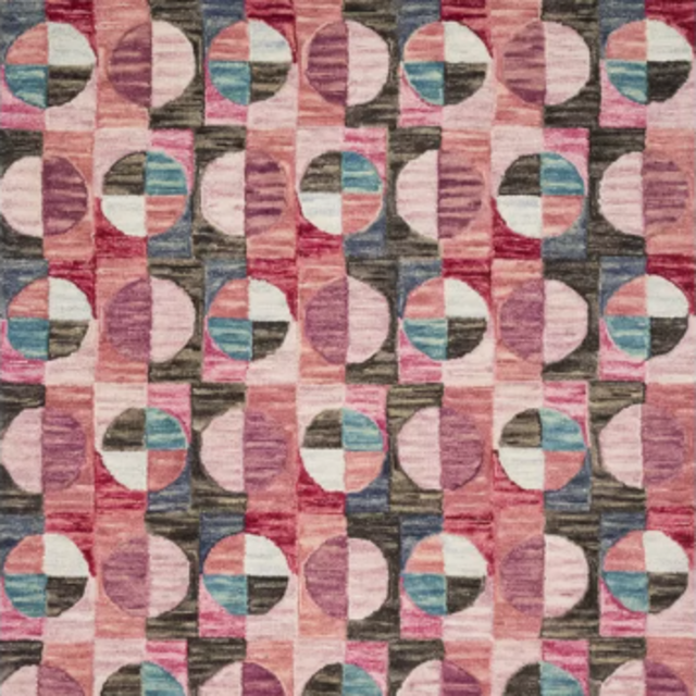 8x10 Justina Blakeney x Loloi Hallu Hand-Hooked Geometric Wool Area Rug