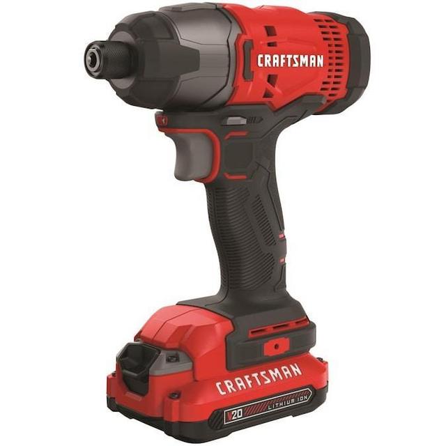 CRAFTSMAN 20-Volt Max 1/4-in Variable Speed Cordless Impact Driver (1-Batteries)
