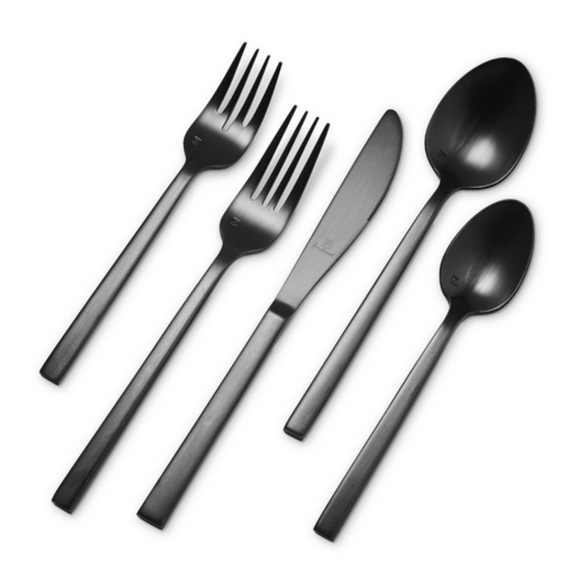Fortessa Arezzo Flatware Sets - Brushed Black